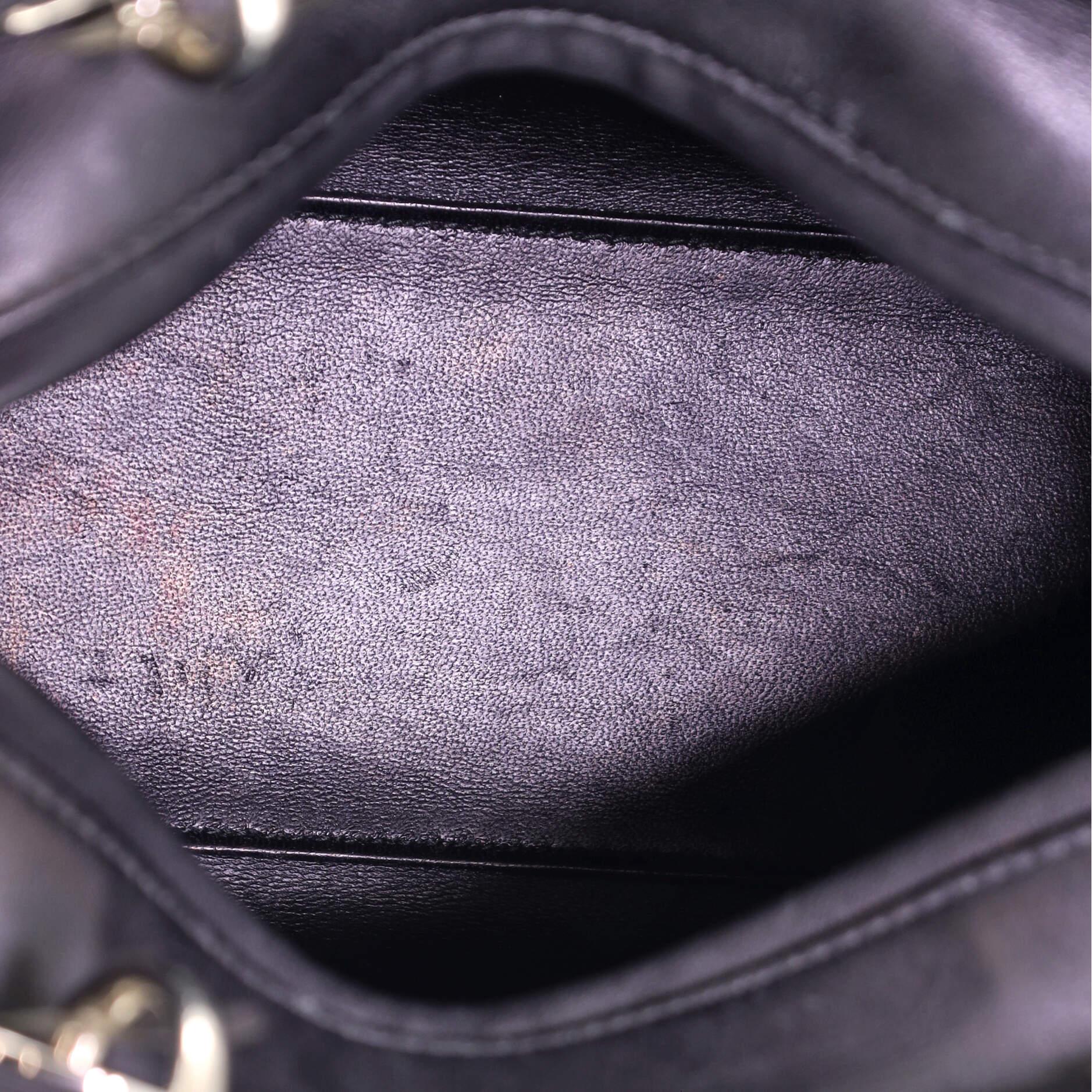 Women's or Men's Christian Dior Lady Dior Bag Patch Embellished Leather Medium