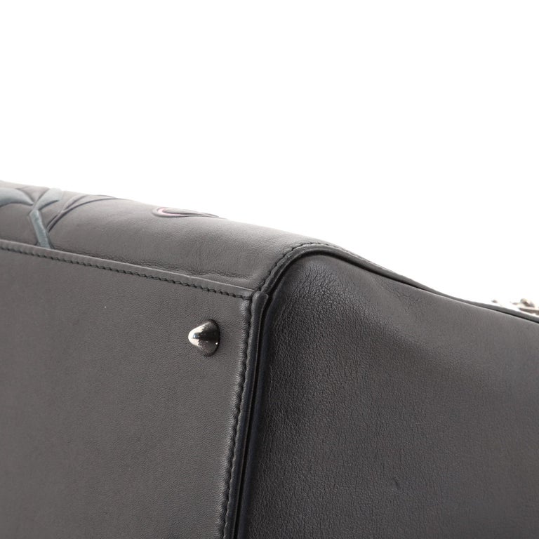 Christian Dior Lady Dior Bag Patch Embellished Leather Medium For Sale 2