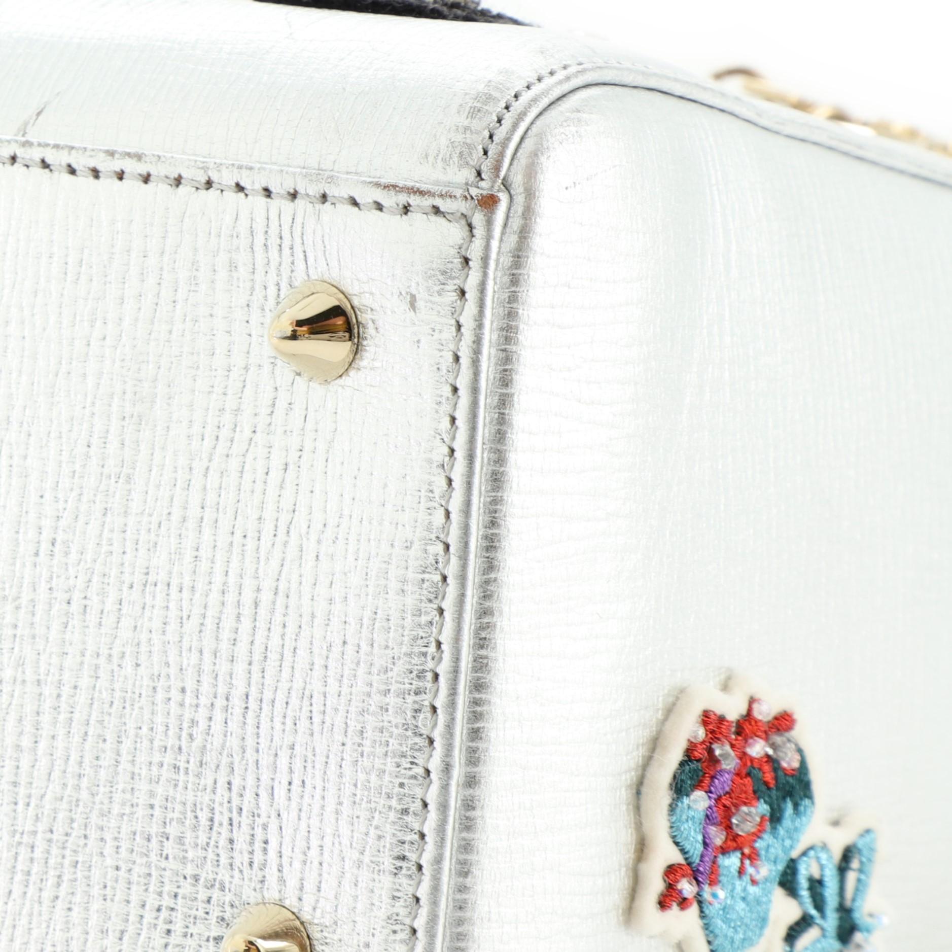 Christian Dior Lady Dior Tasche Patch verschönertes Leder Medium 2