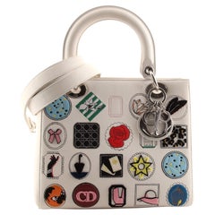 Christian Dior Lady Dior Bag Patch Embellished Leather Medium
