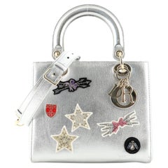 Christian Dior Lady Dior Tasche Patch verschönertes Leder Medium