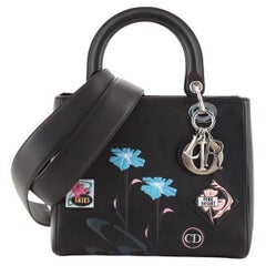 Christian Dior Lady Dior Bag Patch Embellished Leather Medium