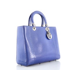 Christian Dior Lady Dior Bag Python Large