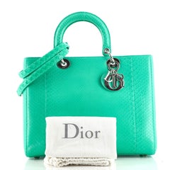 Christian Dior Lady Dior Bag Python Large