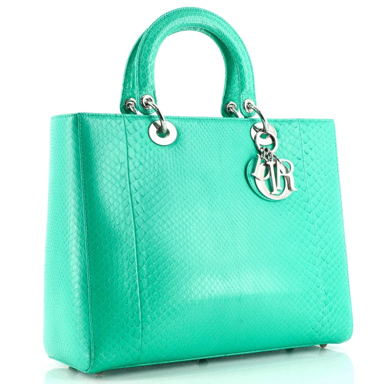 Christian Dior Lady Dior Bag Python Large at 1stDibs