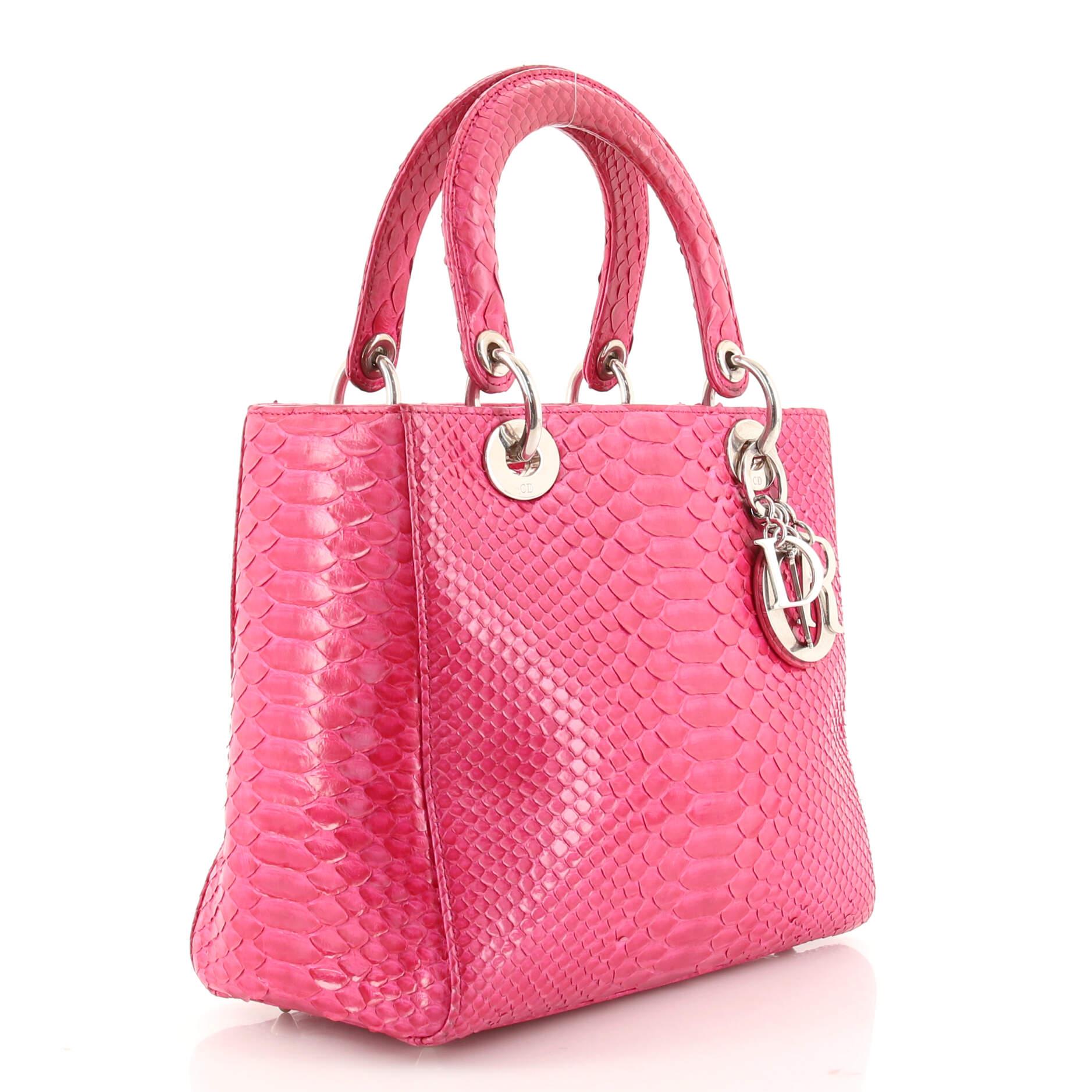 Christian Dior Lady Dior Bag Python Medium at 1stDibs | dior python bag ...