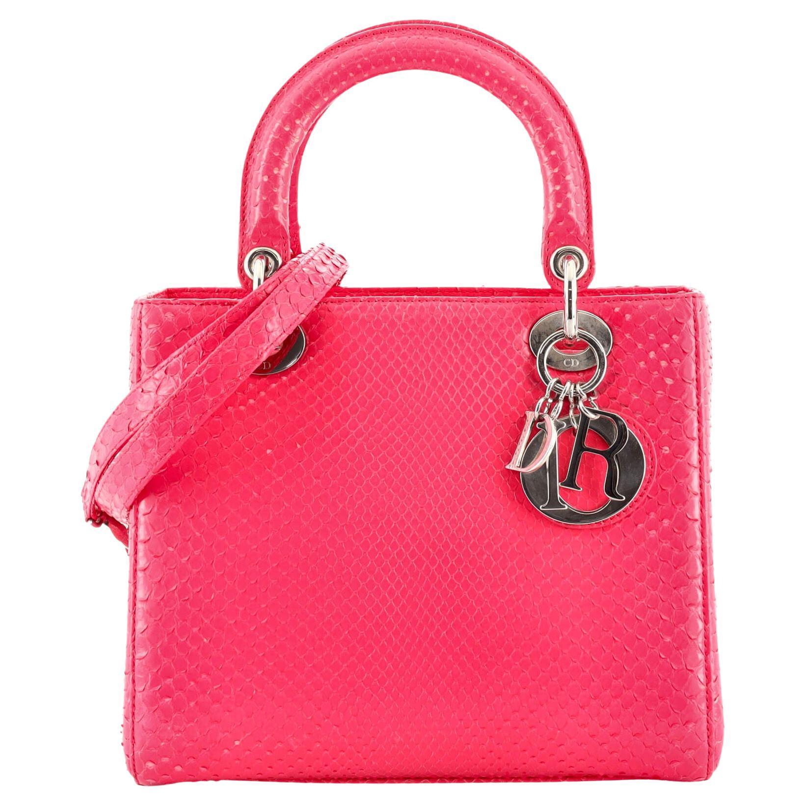 Dior Hot Pink Lady Dior Mini Bag For Sale at 1stDibs