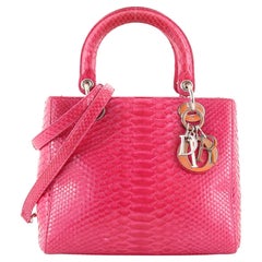 Christian Dior Lady Dior Bag Python Medium