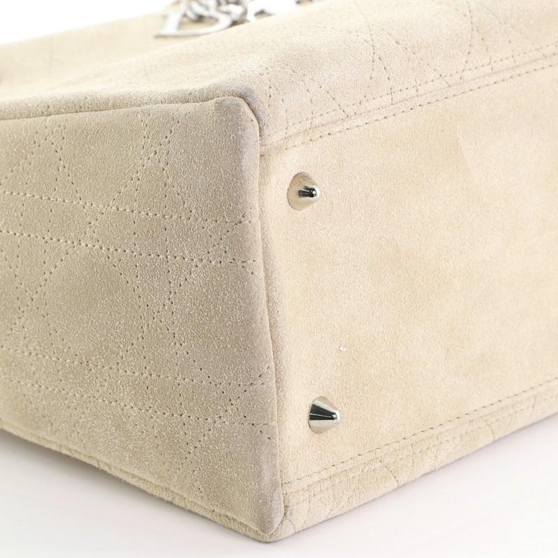 Christian Dior Lady Dior Bag Stitched Cannage Suede Medium 1