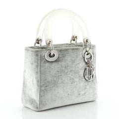 Christian Dior Lady Dior Tasche Samt mit Kristall-Verzierung Mini