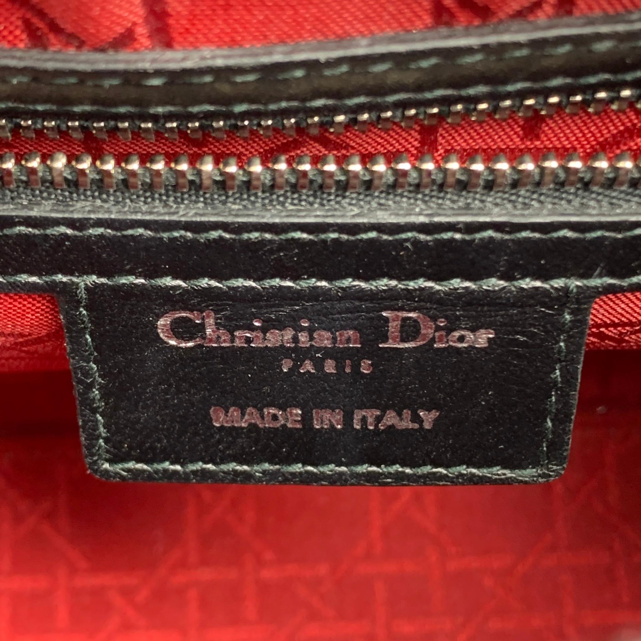 CHRISTIAN DIOR Lady Dior Black Quilted Lamb Leather Medium Handbag 4