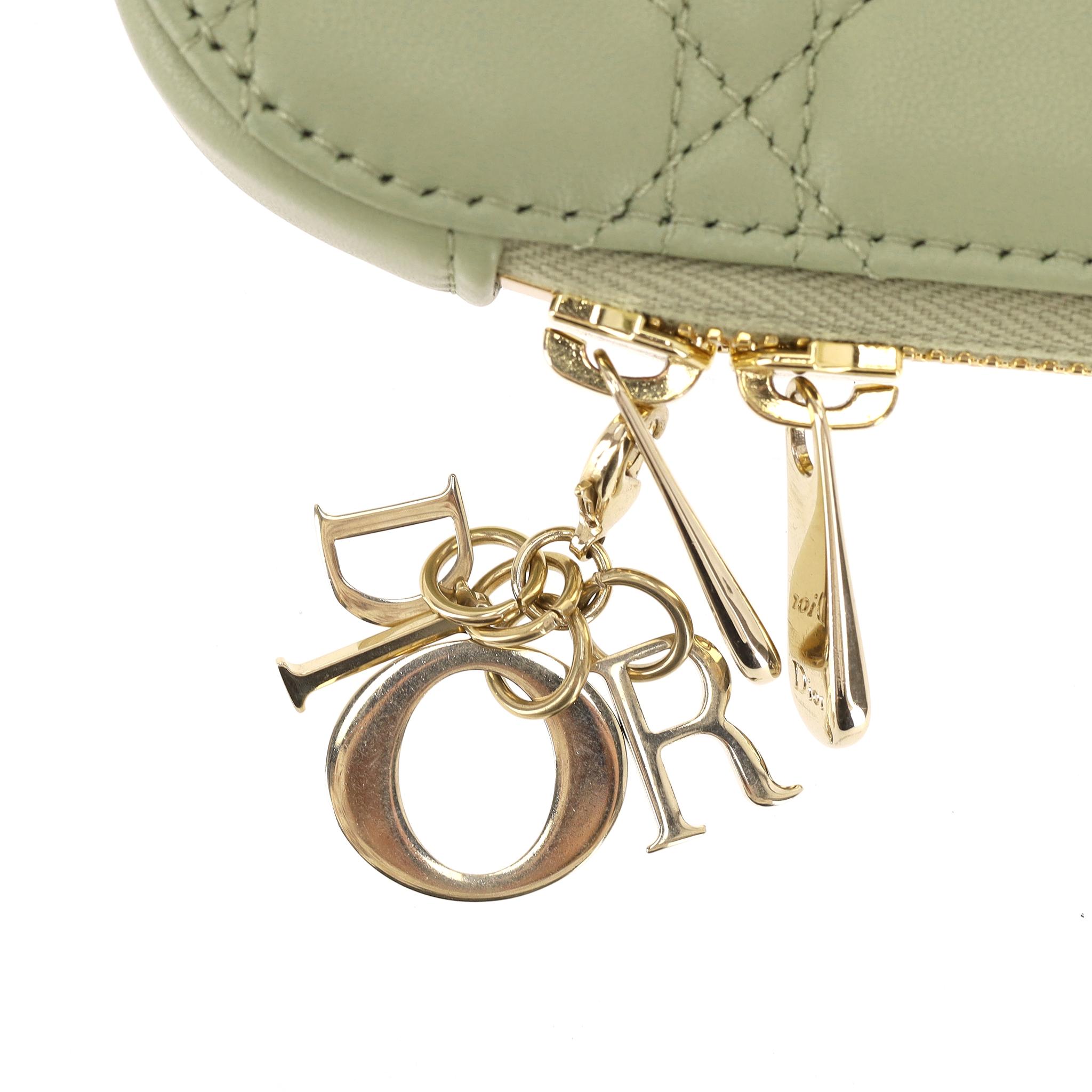 Christian Dior Lady Dior Call'in Dior Cannage Lambskin Phone Holder For Sale 3