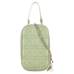 Christian Dior Lady Dior Call'in Dior Cannage Lambskin Phone Holder