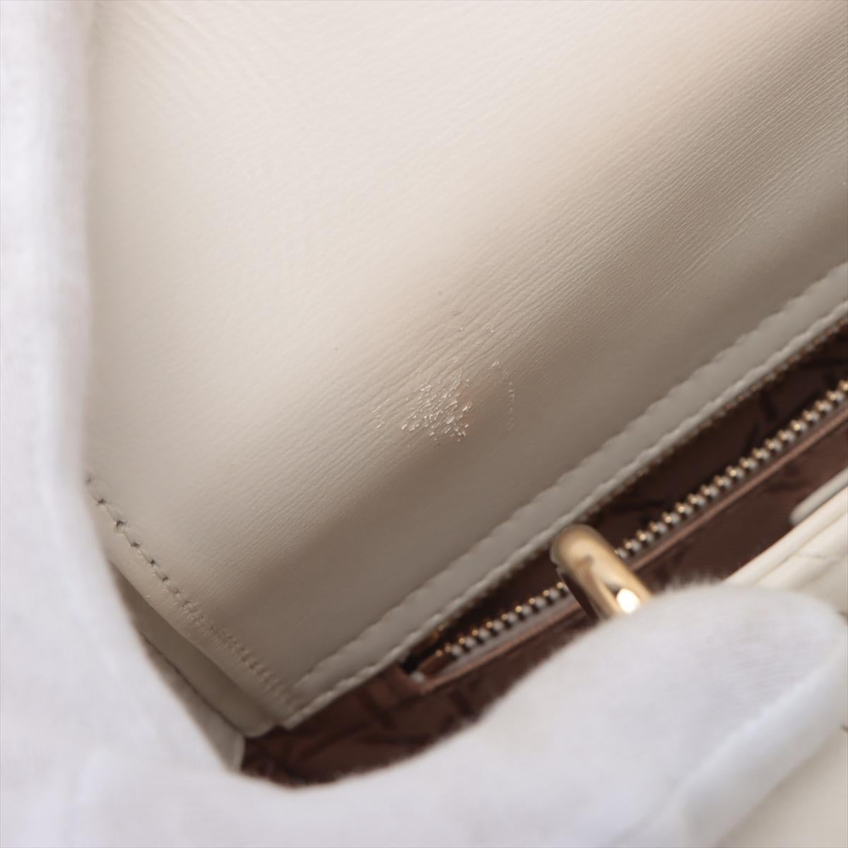 Christian Dior Lady Dior Cannage Leather Handbag White 9