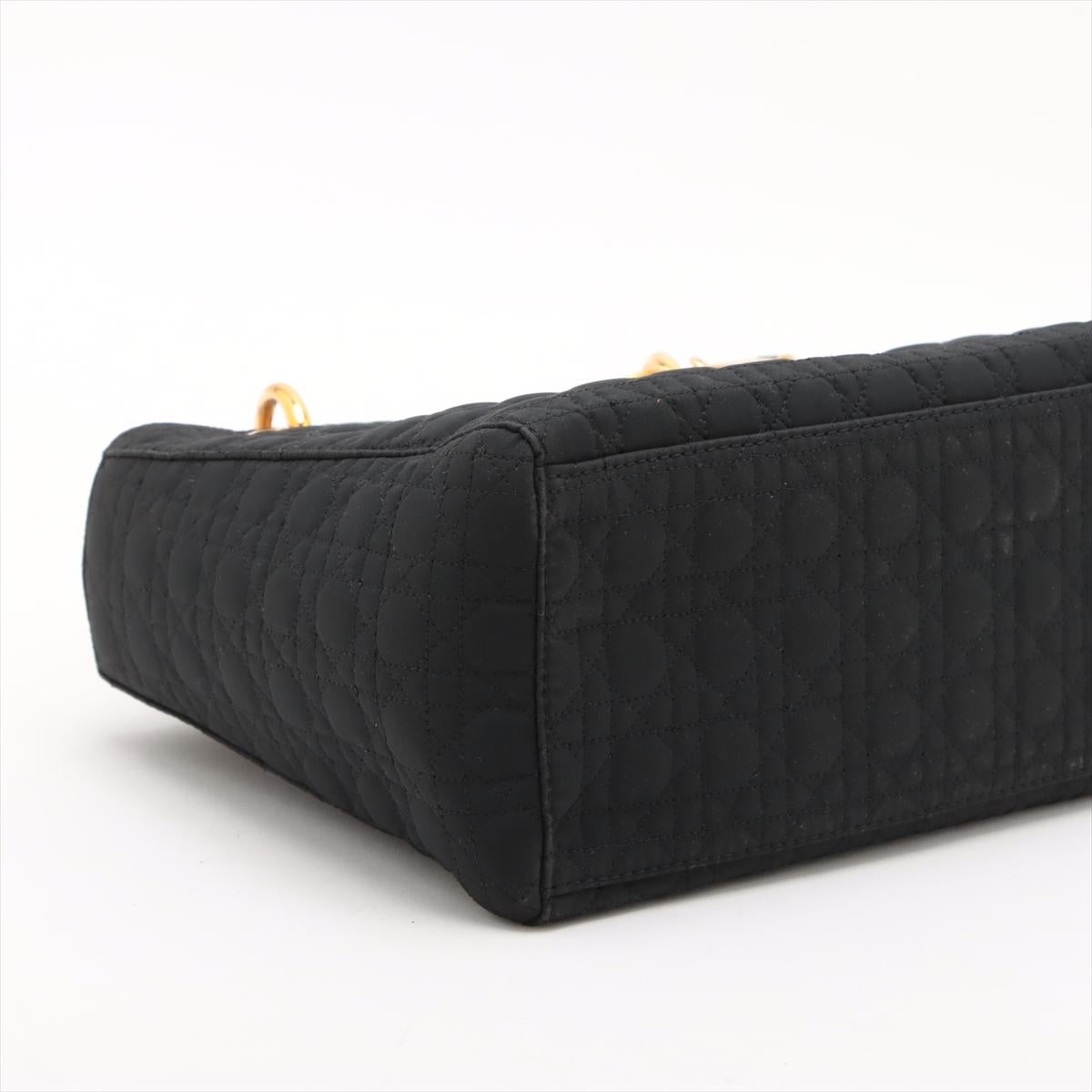 Christian Dior Bolso Lady Dior Cannage Nylon Negro 1