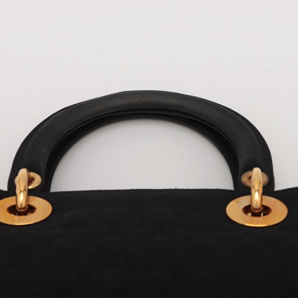 Christian Dior Bolso Lady Dior Cannage Nylon Negro 3