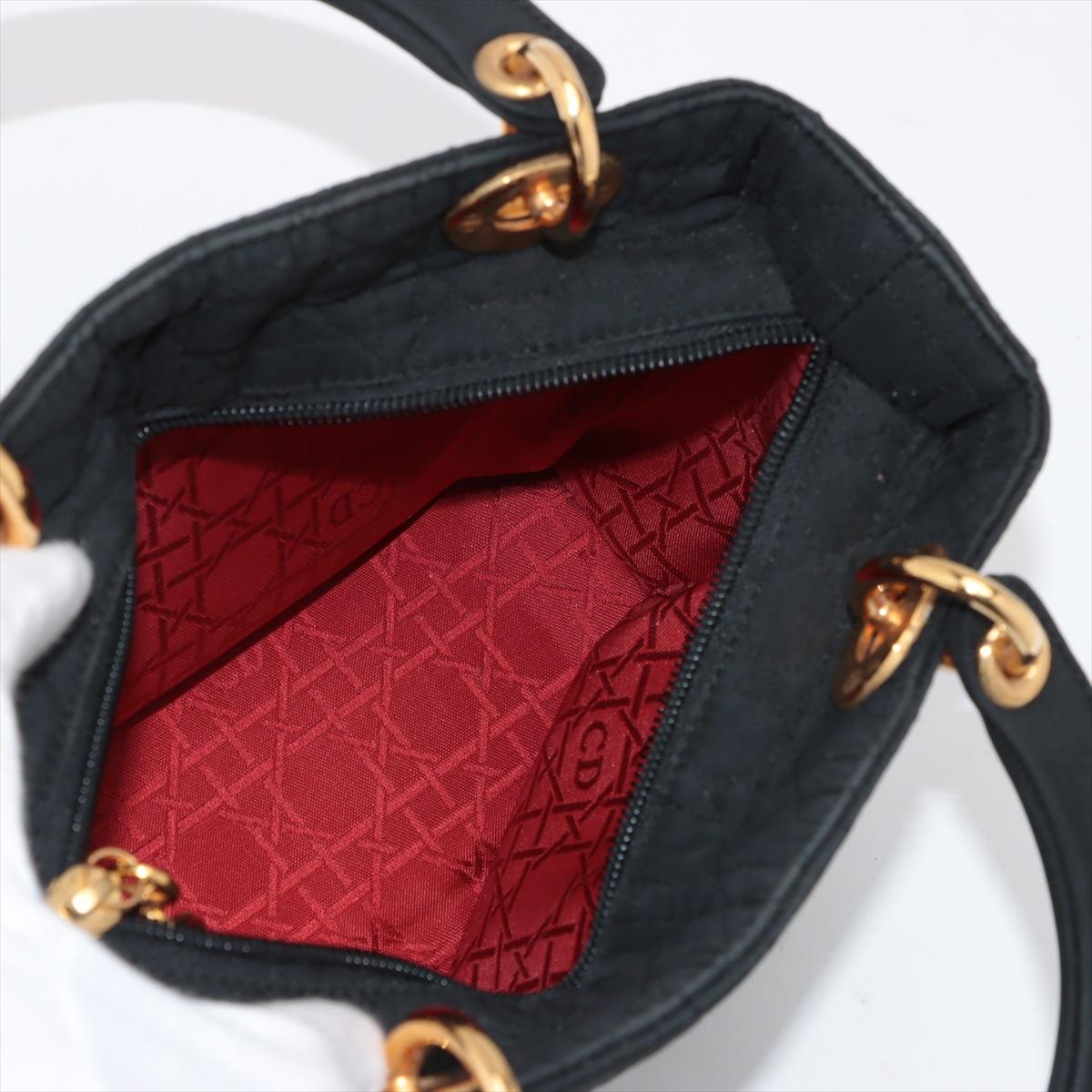 Christian Dior Bolso Lady Dior Cannage Nylon Negro 4