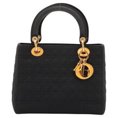 Christian Dior Bolso Lady Dior Cannage Nylon Negro