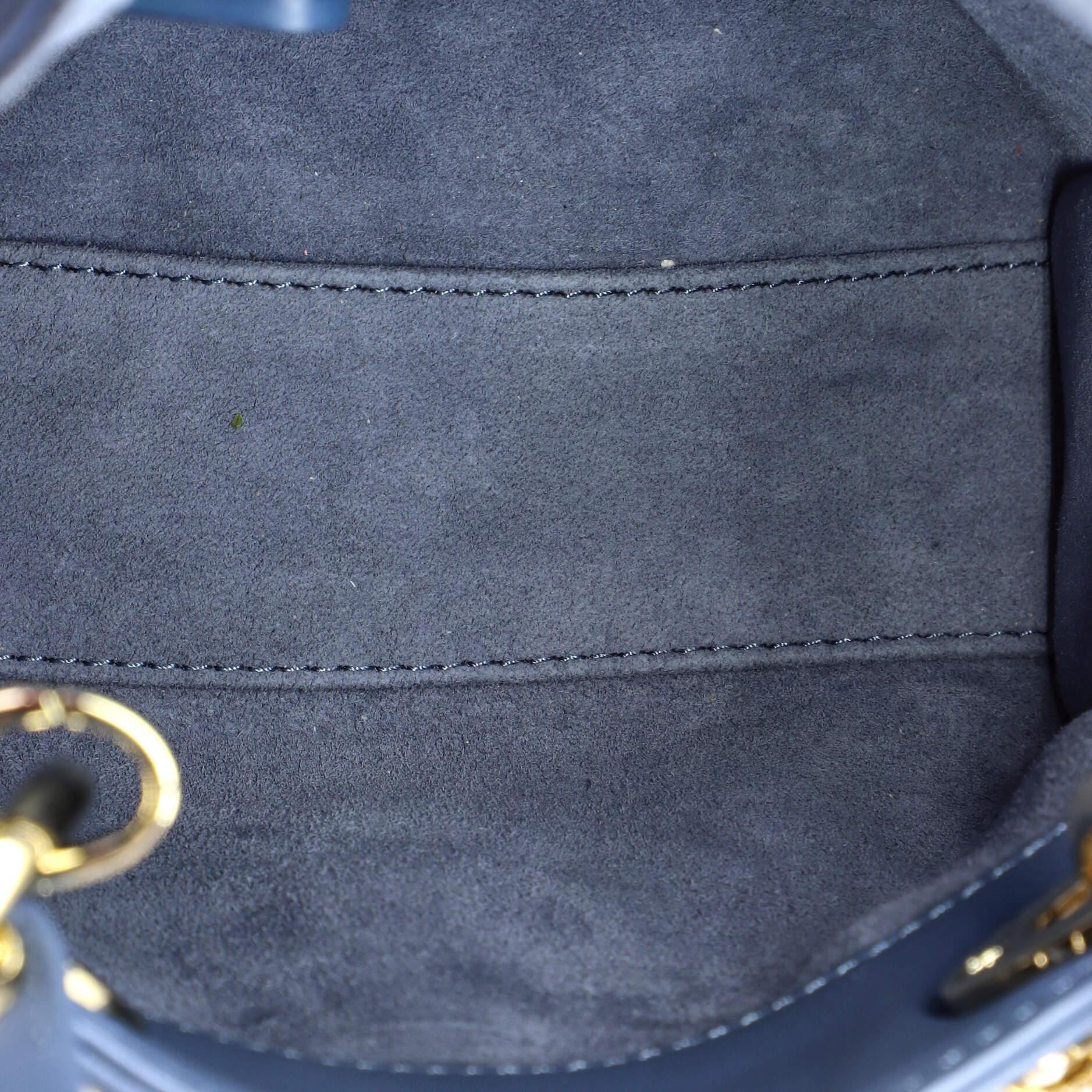 Christian Dior Lady Dior Chain Bag Cannage Lucky Star Studded Lambskin Mini In Good Condition In NY, NY