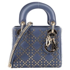 Christian Dior Lady Dior Chain Bag Cannage Lucky Star Studded Lambskin Mini