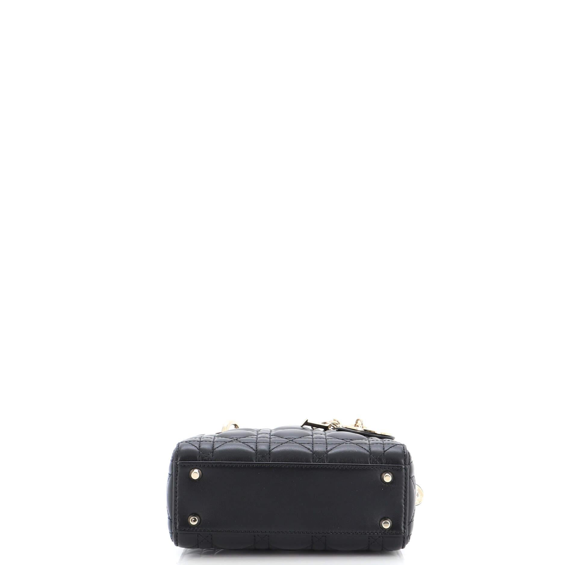 Women's or Men's Christian Dior Lady Dior Chain Bag Cannage Quilt Lambskin Mini