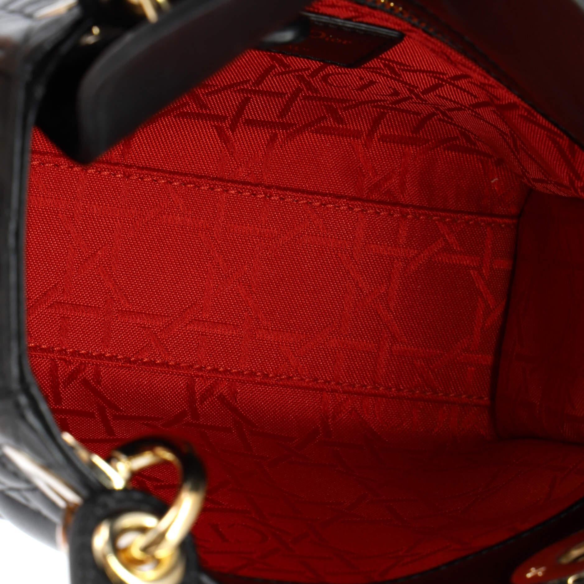 Christian Dior Lady Dior Chain Bag Cannage Quilt Lambskin Mini 1