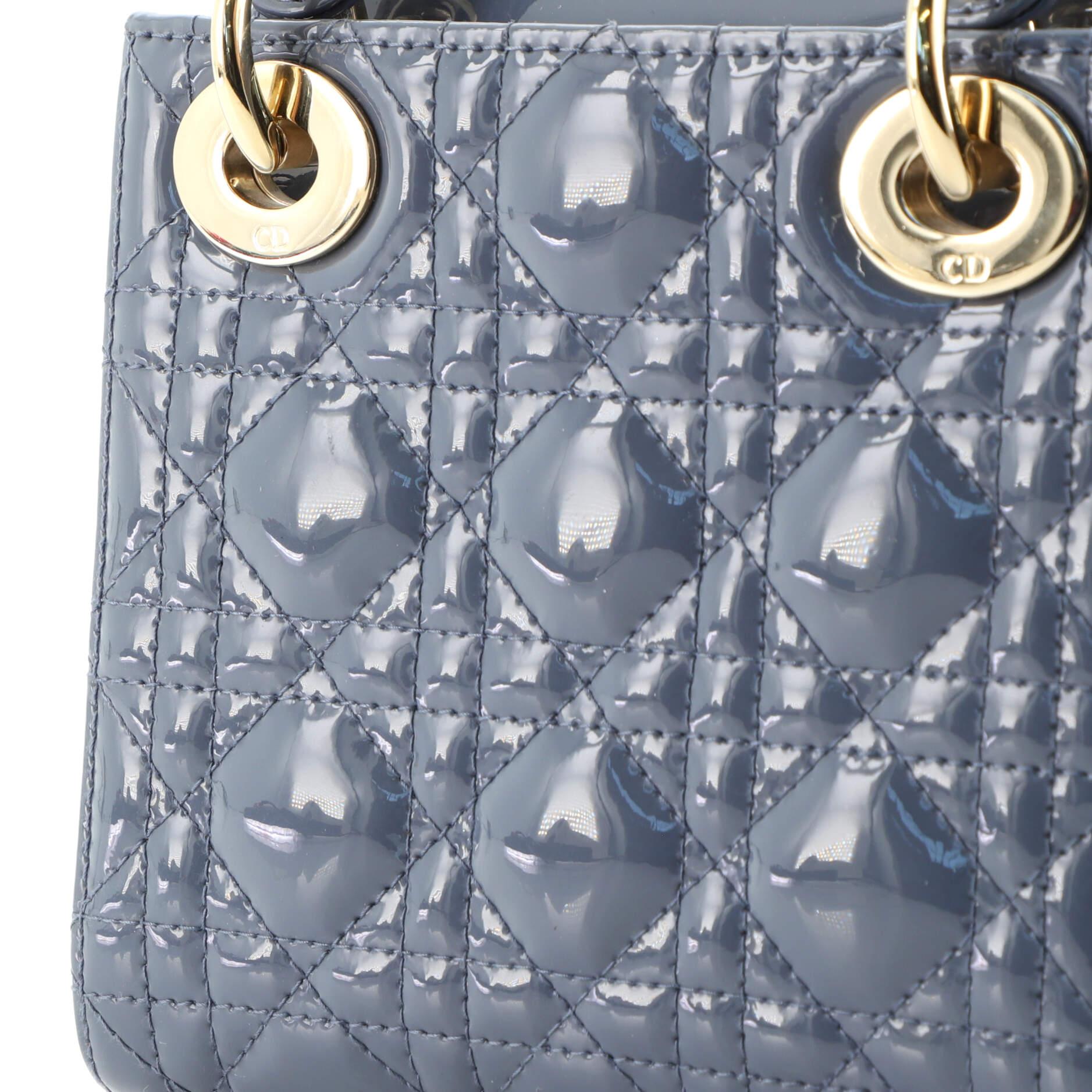 Women's or Men's Christian Dior Lady Dior Chain Bag Cannage Quilt Patent Mini