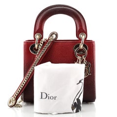 Christian Dior Lady Dior Chain Bag Ombre Lizard Mini