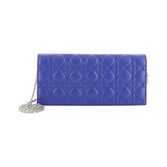 Christian Dior Lady Dior Chain Convertible Clutch Cannage Quilt Leather 