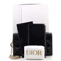 Christian Dior Lady Dior Chain Pouch Cannage Quilt Patent