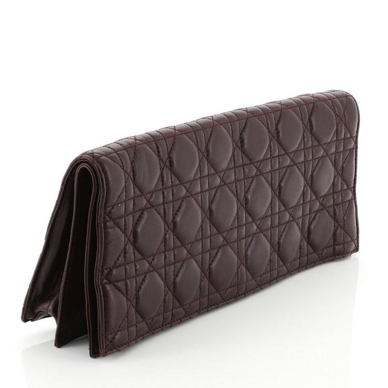 Christian Dior Lady Dior Clutch Cannage Quilt Leather At 1stdibs