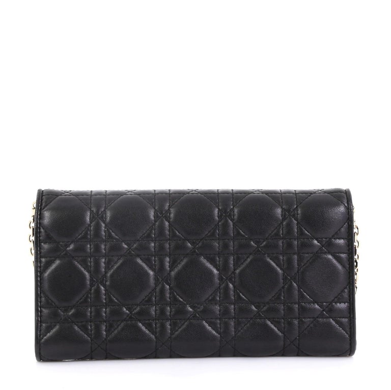 Christian Dior Lady Dior Croisiere Chain Wallet Cannage Quilt Lambskin ...