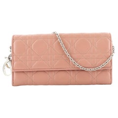 Christian Dior Lady Dior Croisiere Chain Wallet Cannage Quilt Lambskin