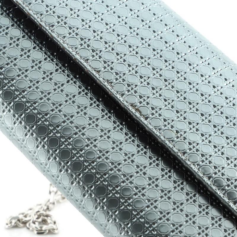Women's or Men's Christian Dior Lady Dior Croisiere Chain Wallet Micro Cannage Perforated Calfski