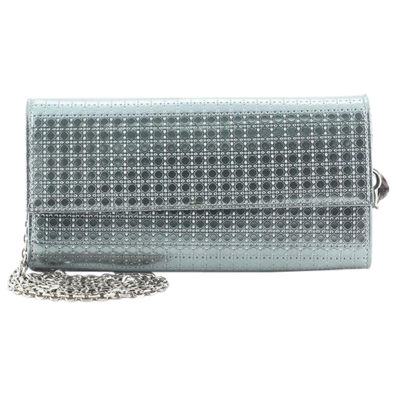 Christian Dior Lady Dior Croisiere Chain Wallet Micro Cannage Perforated Calfski