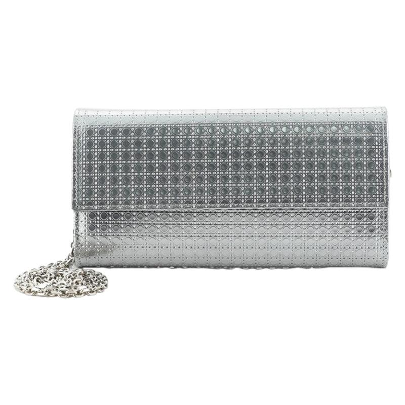 Christian Dior Lady Dior Croisiere Chain Wallet Micro Cannage Perforated