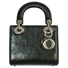 CHRISTIAN DIOR Lady Dior exotic snakeskin in Emerald Green! Elegant & classy!