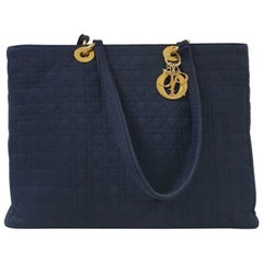 Christian Dior Lady Dior GM Canvas Black Bag