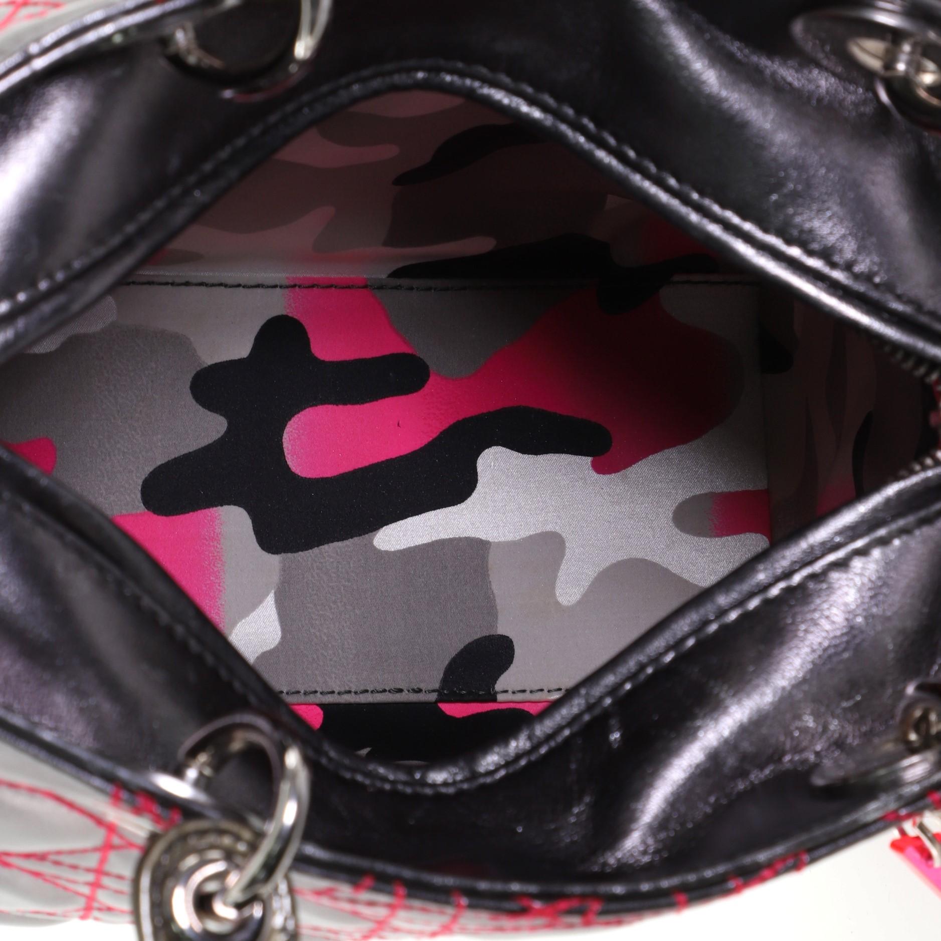 Women's or Men's Christian Dior Lady Dior Handbag Anselm Reyle Cannage Quilt Leather Medium 