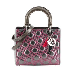  Christian Dior Lady Dior Handbag Anselm Reyle Cannage Quilt Leather Medium