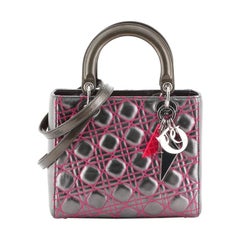 Christian Dior Lady Dior Handbag Anselm Reyle Cannage Quilt Leather Medium