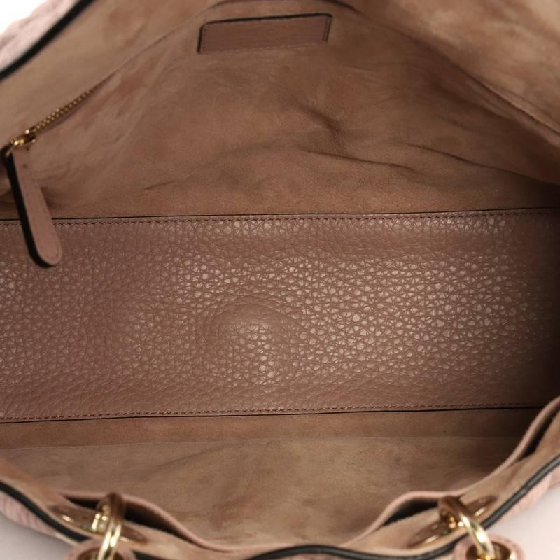 Christian Dior Lady Dior Handbag Cannage Quilt Grained Calfskin Large In Good Condition In NY, NY