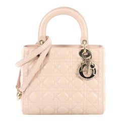 Christian Dior Lady Dior Handbag Cannage Quilt Lambskin