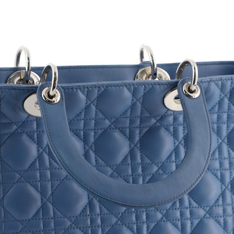 Christian Dior Lady Dior Handbag Cannage Quilt Lambskin Large  3
