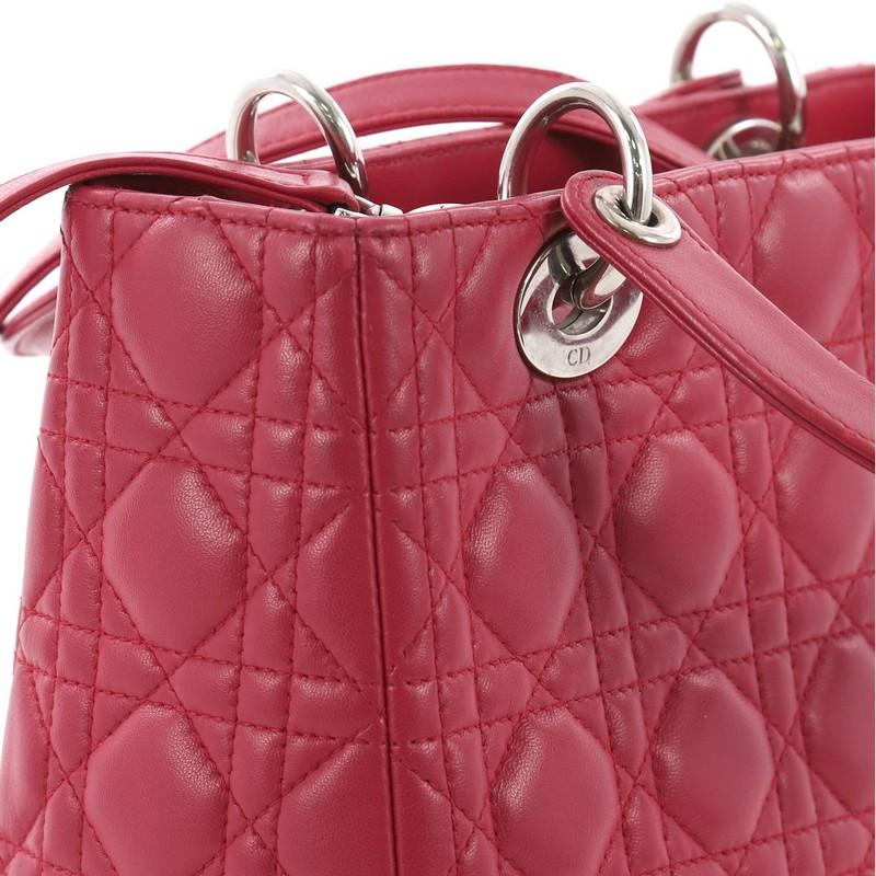 Christian Dior Lady Dior Handbag Cannage Quilt Lambskin Medium 3