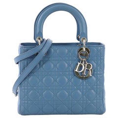 Christian Dior Lady Dior Handbag Cannage Quilt Lambskin Medium