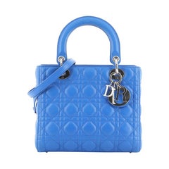 Christian Dior Lady Dior Handbag Cannage Quilt Lambskin Medium 