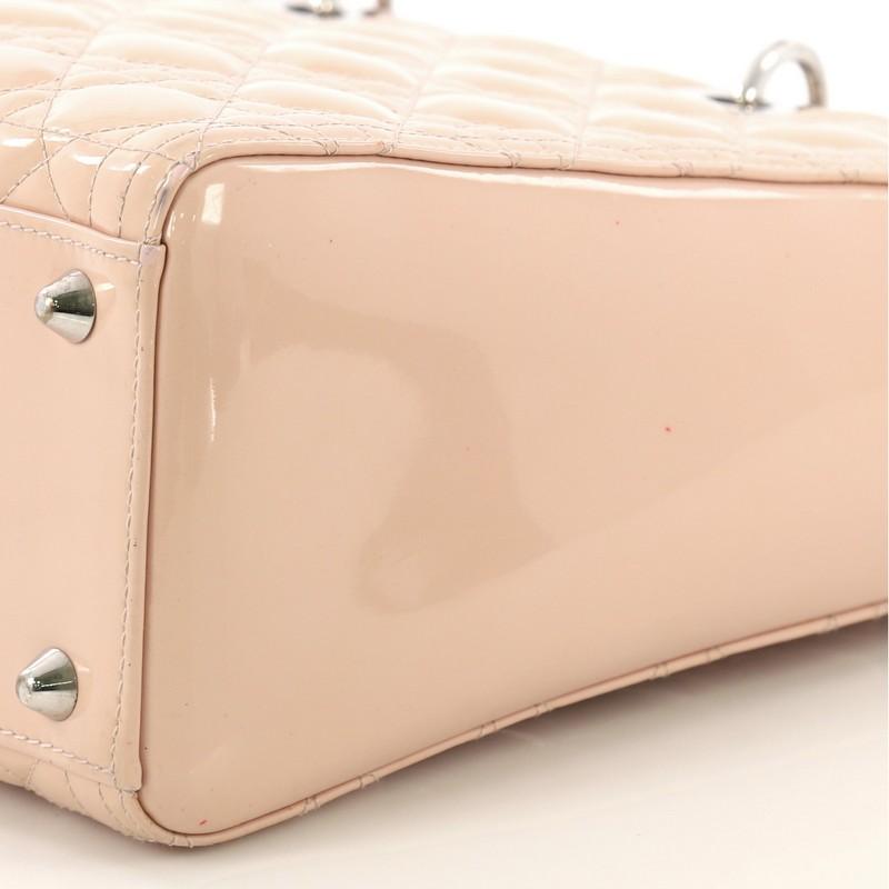 Christian Dior Lady Dior Handbag Cannage Quilt Patent Large 4