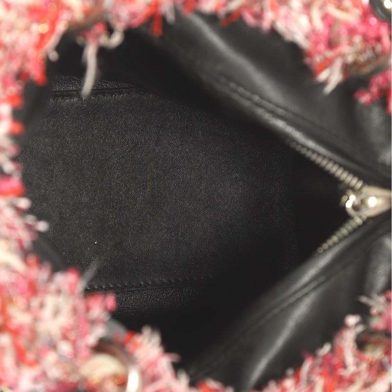 Christian Dior Lady Dior Handbag Cannage Quilt Tweed with Leather Medium 3