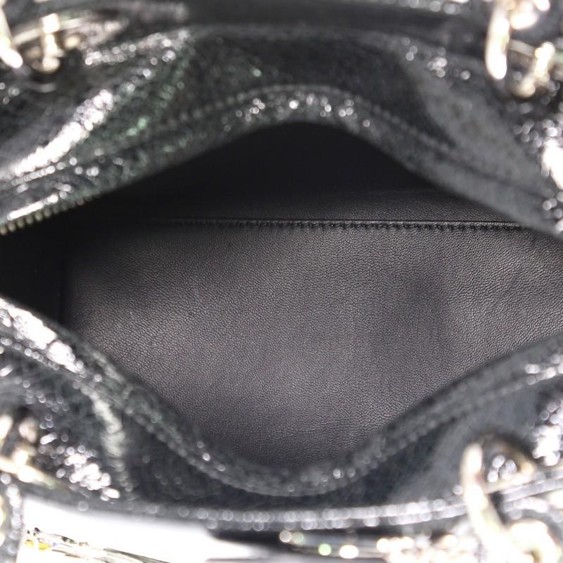 Women's Christian Dior Lady Dior Handbag Limited Edition Embellished Crackled Deerskin